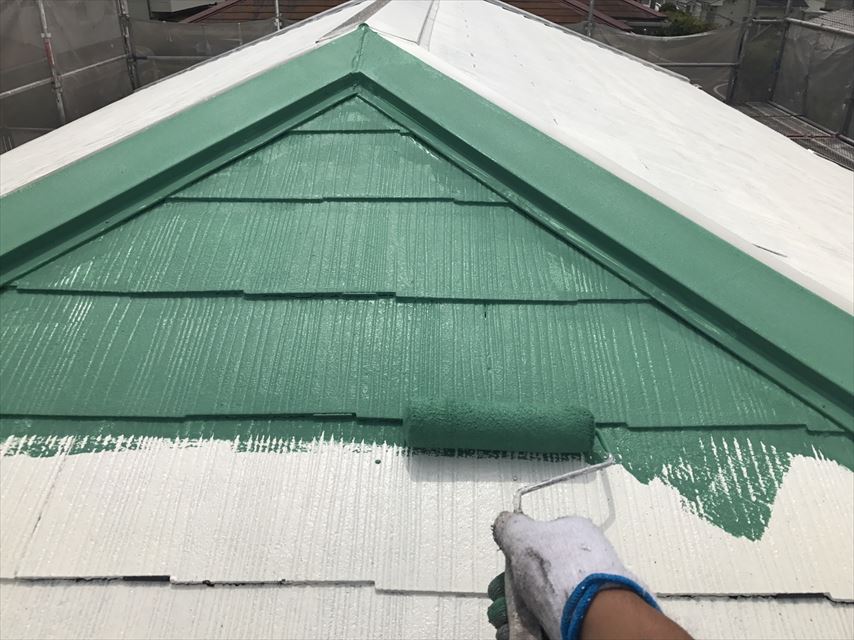土岐市屋根中塗りガイナ