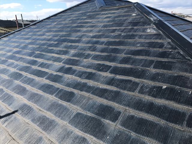 スレート屋根のバイオ洗浄