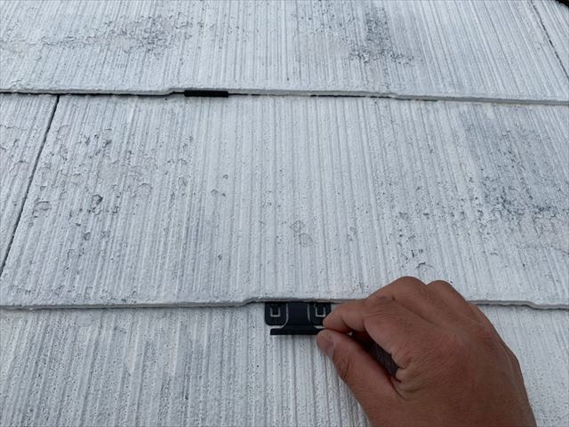 瑞浪市 屋根塗装　タスペーサー取付