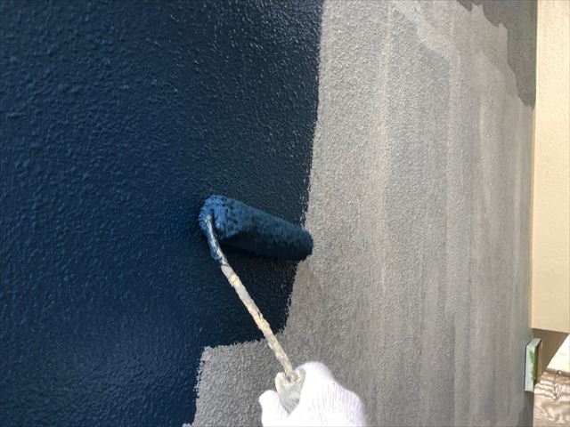 瑞浪市寺河戸でマンションの外壁の中塗り・上塗り塗装を行いました