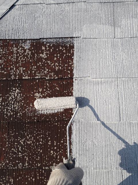 瑞浪市で屋根下塗り塗装