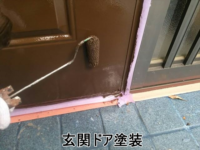 玄関ドア塗装