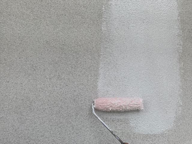 恵那市で外壁下塗り2回目