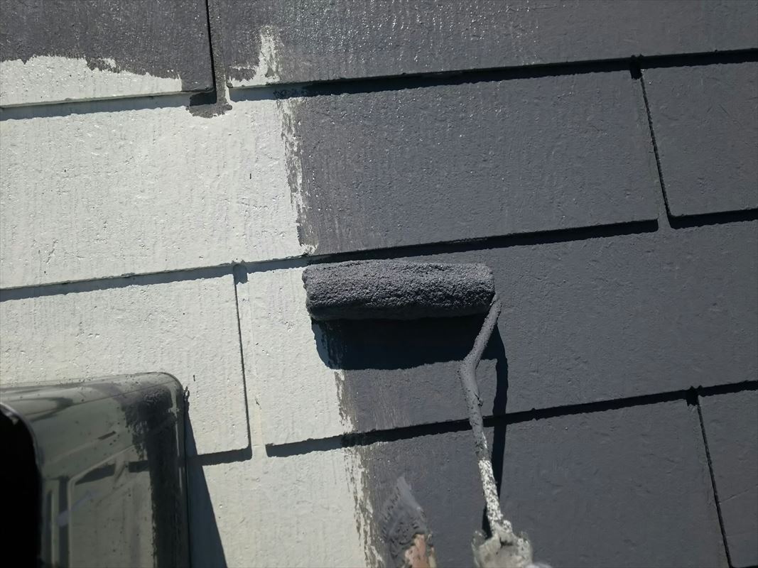 多治見　屋根塗装　屋根塗り替え　ガイナでモワット感を減らす