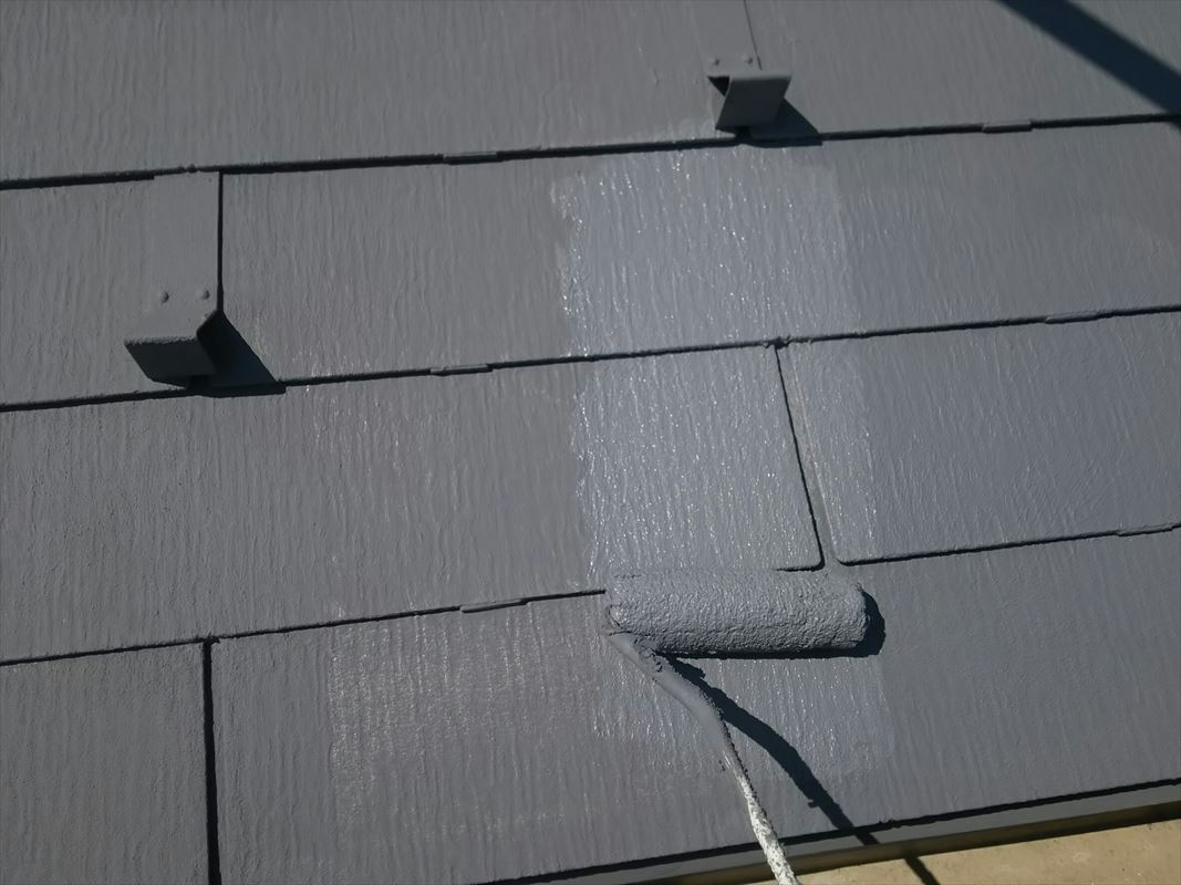 多治見　屋根塗り替え　ガイナ塗装で熱を遮る　上手
