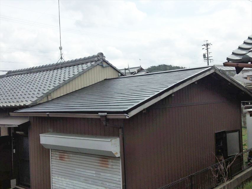 多治見市スレート屋根シリコン塗装